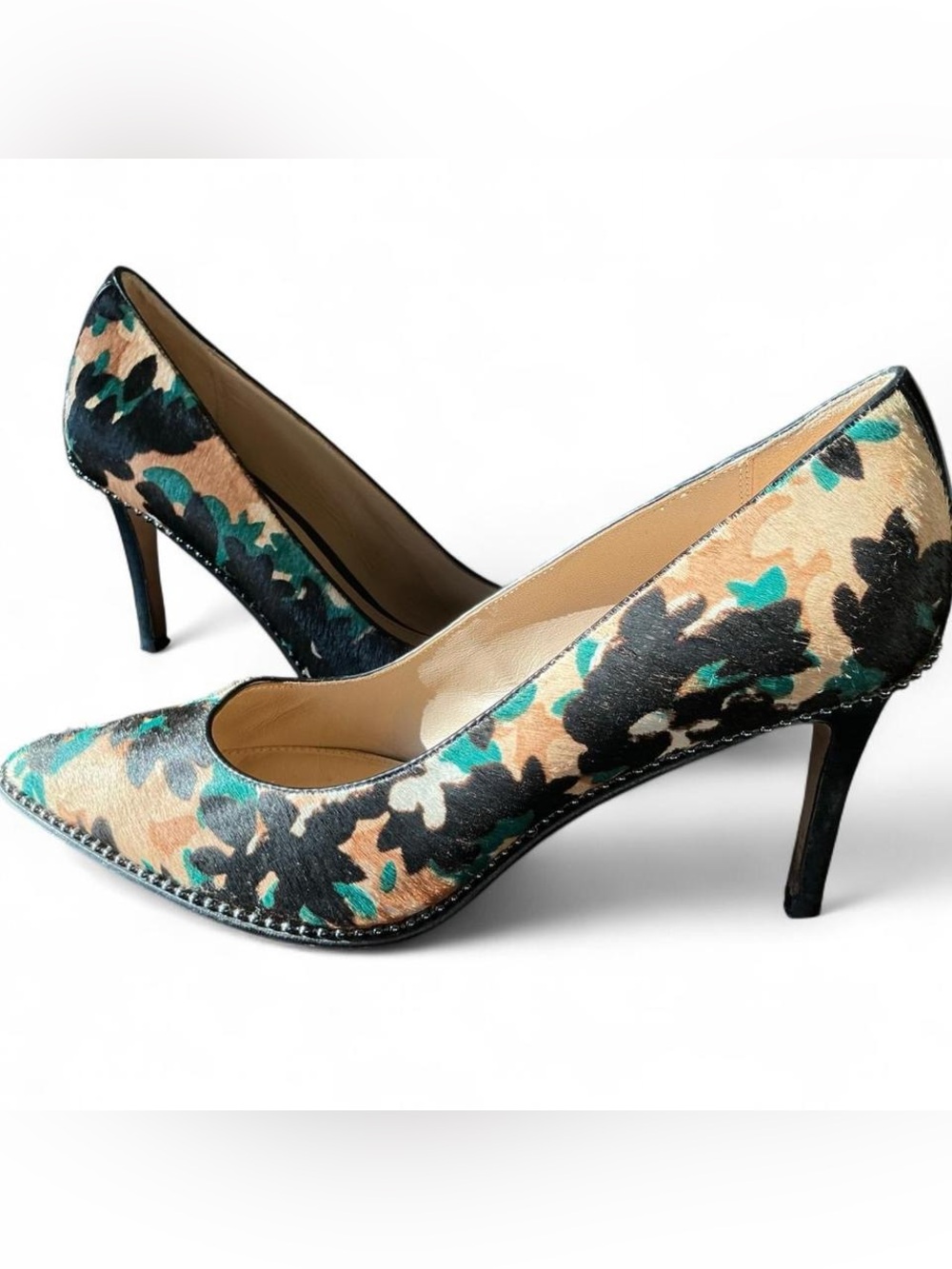 COACH Floral Print Heels
